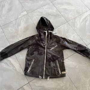 Diesel military green windbreaker Jacket with Label Detail